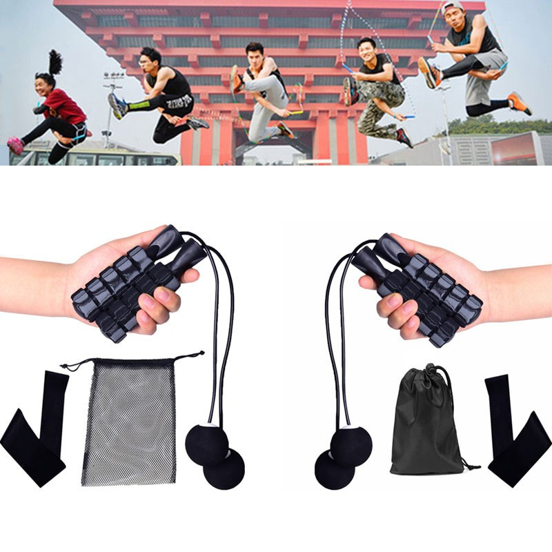 Coarda de sărit fără fir, cu rulment B, mânecă din bumbac, cu bilă mare, fără fir Set din patru piese, cu marca de fitness