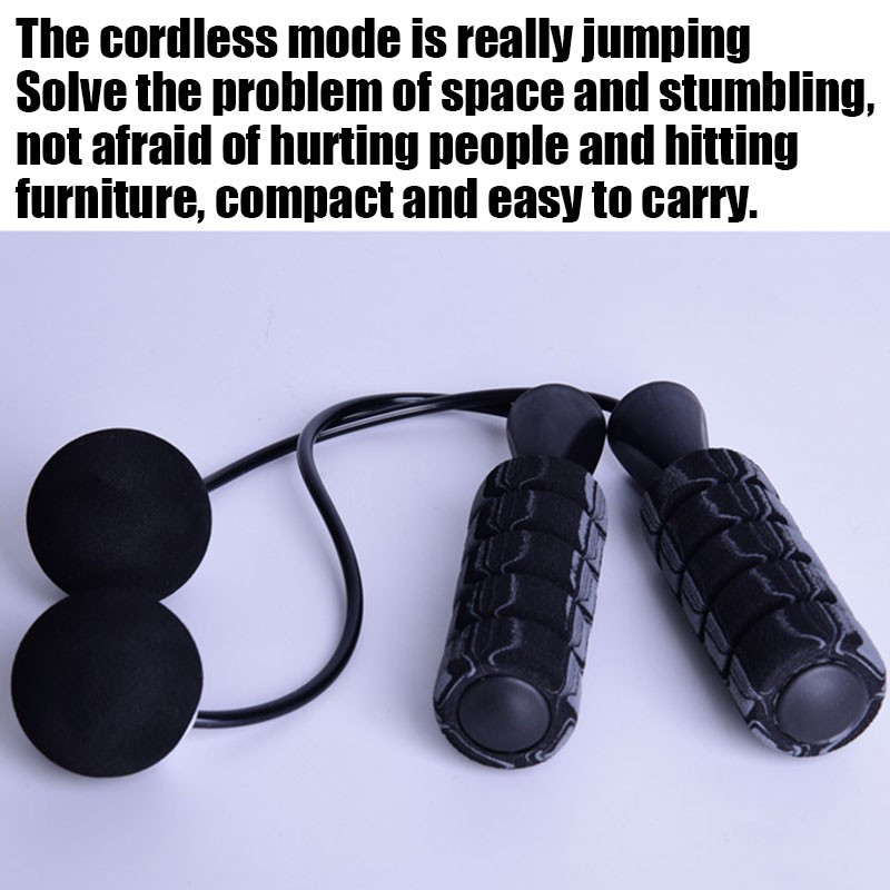 Coarda de sărit fără fir, cu rulment B, mânecă din bumbac, cu bilă mare, fără fir Set din patru piese, cu marca de fitness