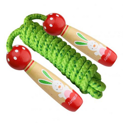 Спорт Бодибилдинг Фитнес Детско въже за скачане Карикатура Дървена дръжка Прескачаща тел Аксесоари за фитнес оборудване