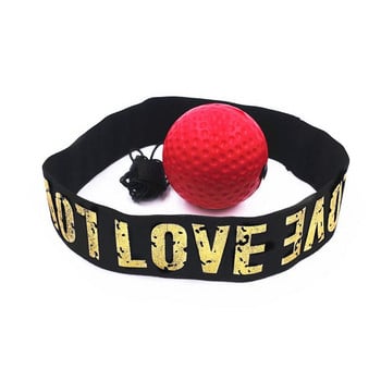 Нов Boxing Reflex Speed Punch Ball Sanda Boxer Raising Reaction Force Hand Eye Training Set Stress Reaction ball red