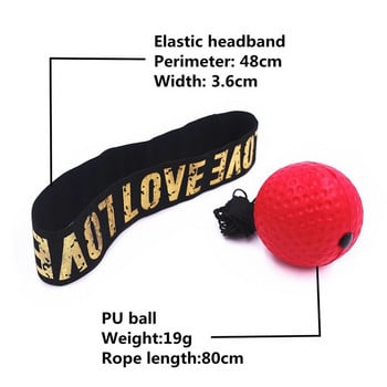 Нов Boxing Reflex Speed Punch Ball Sanda Boxer Raising Reaction Force Hand Eye Training Set Stress Reaction ball red