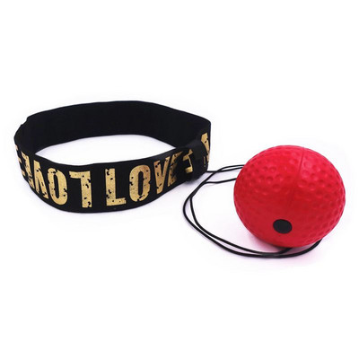 Nou Boxing Reflex Speed Punch Ball Sanda Boxer Raising Reaction Force Hand Eye Training Set Stres Reaction Ball red