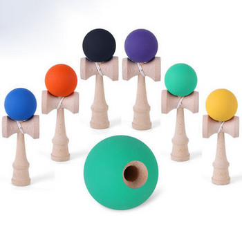 Боядисана дървена играчка Kendama Топки за фитнес на открито Тренирайте координацията очи-ръце за деца Възрастни Жонглиране на открито Забавна спортна топка