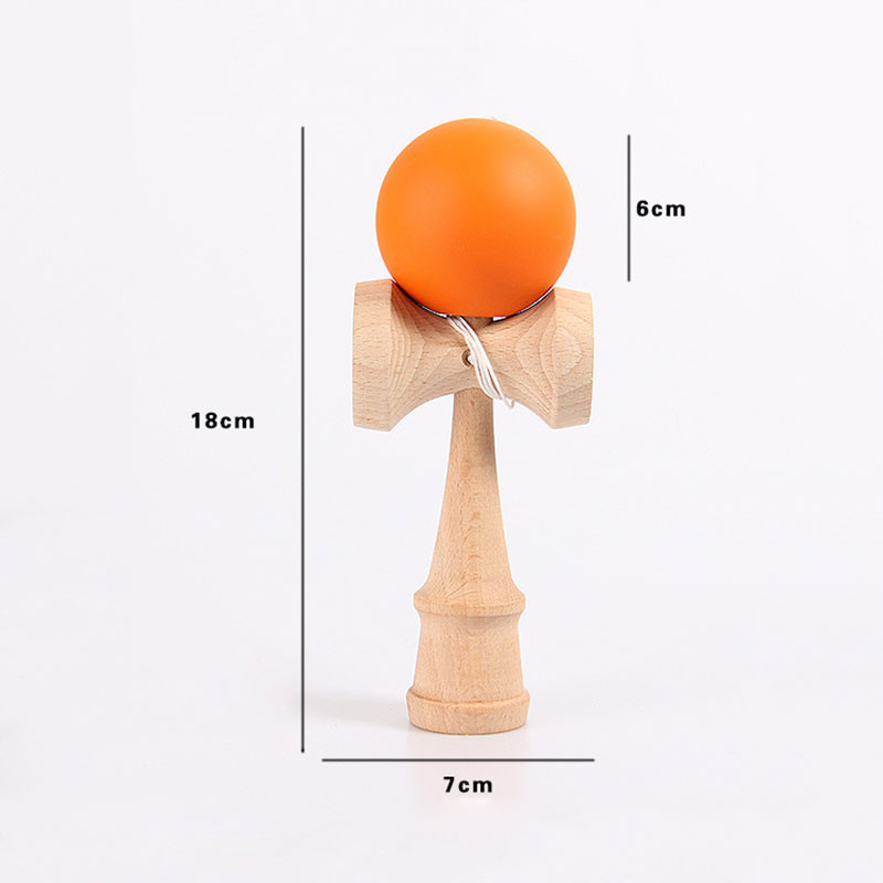 Värvitud puidust Kendama mänguasi õues olevad fitnessipallid treenivad silma-käe koordinatsiooni lastele täiskasvanud õues žongleerimine lõbus spordipall