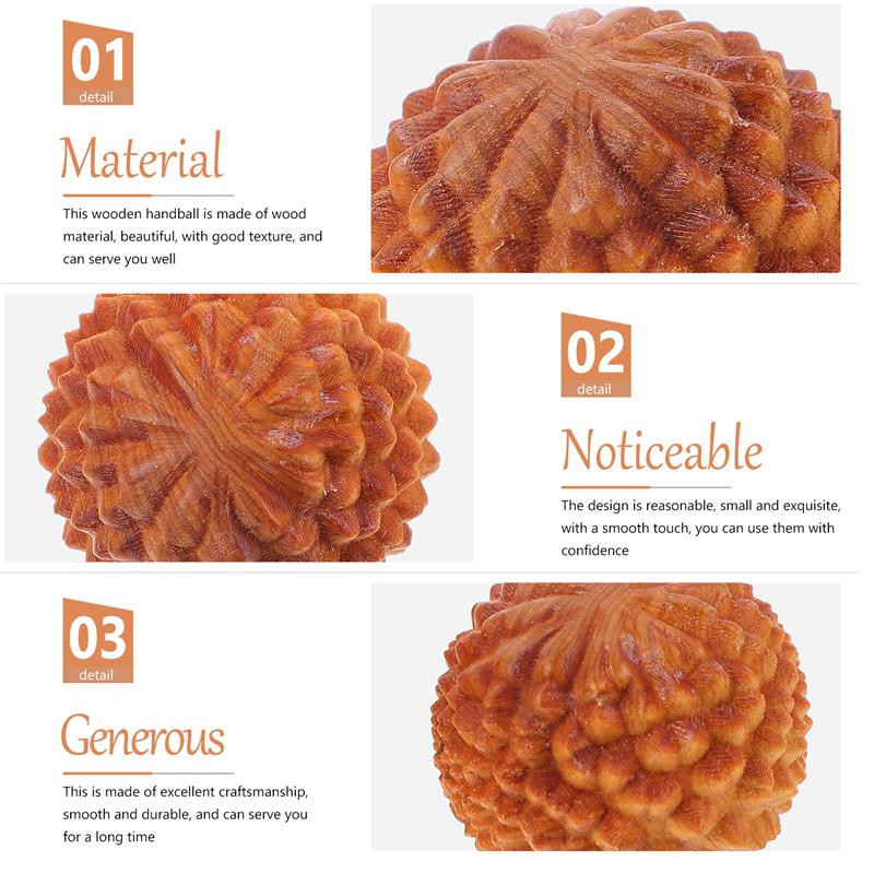 1db Kézi masszázslabdák Kézilabda Fitness Kézi Masszírozó Labdák Kézi Edzőeszköz Fa kézilabda Otthoni Ajándék Felnőtt Dekoráció