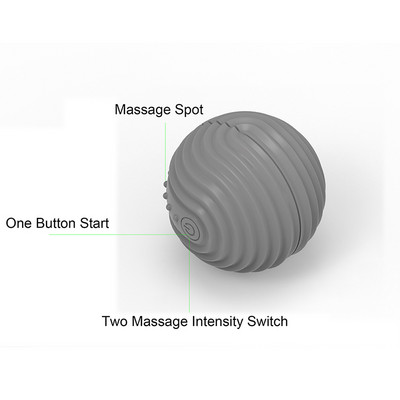 Elektromos fascia masszázs labda vibrációs jóga fitnesz fascia golyós lábmasszázs izomlazító Otthoni edzés Jóga masszírozó labda