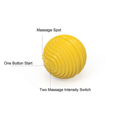 Elektromos fascia masszázs labda vibrációs jóga fitnesz fascia golyós lábmasszázs izomlazító Otthoni edzés Jóga masszírozó labda