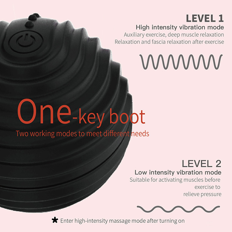 Elektromos fascia masszázs labda vibrációs jóga fitnesz fascia golyós lábmasszázs izomlazító Otthoni edzés Jóga masszírozó labda