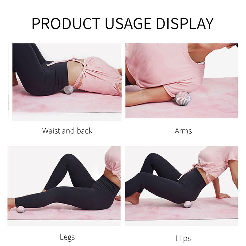 Elektromos fascia masszázs labda vibrációs jóga fitnesz fascia golyós lábmasszázs izomlazító Otthoni edzés Jóga masszírozó labda