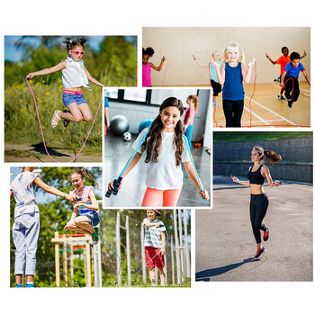 Регулируемо въже за скачане за деца със сачмени лагери Стоманено въже за скачане Професионално въже за скачане 2,8 м фитнес оборудване за домашна фитнес зала