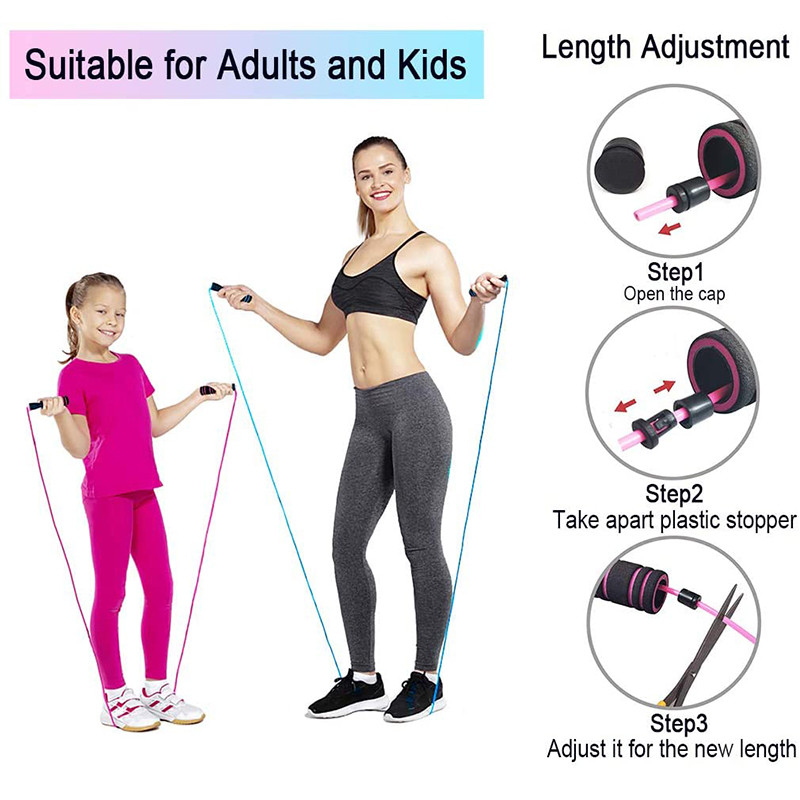 Reguleeritav kuullaagritega hüppenöör lastele Terasest hüppenöör Professionaalne hüppenöör 2,8 m treeningvarustus kodujõusaali jaoks