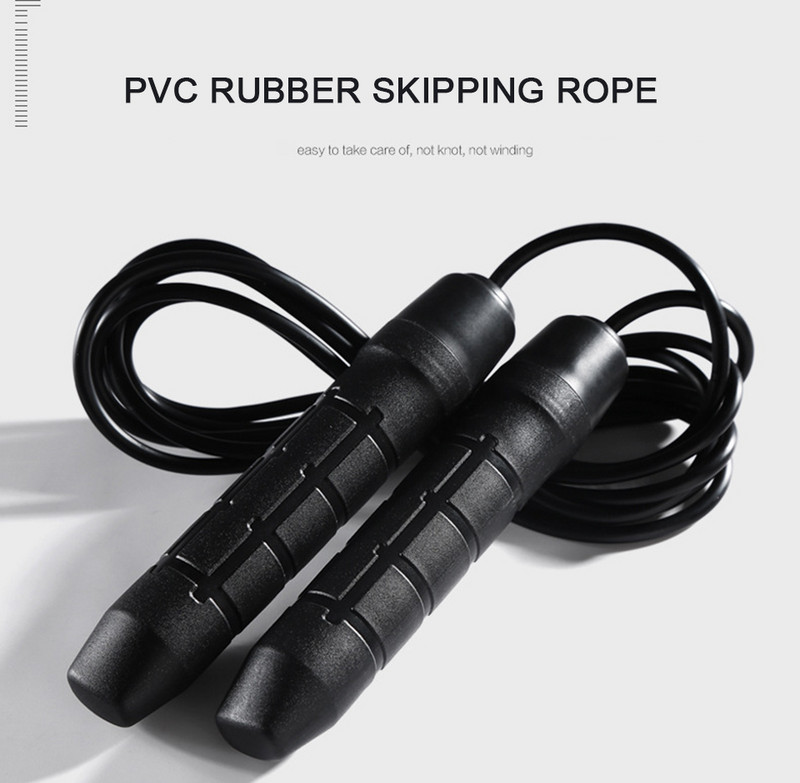 KoKossi 1 buc. 3 m rulment negru viteză săritură coarda reglabilă sport slăbire gimnastică echipament de fitness crossfit