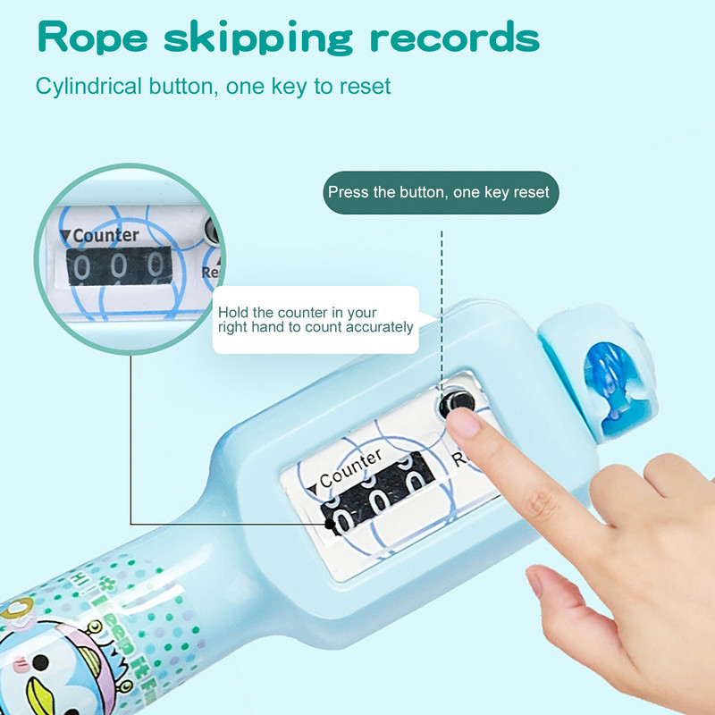 Rajzfilm Számláló Állítható Óvodai Gyerekek Testépítés Ugrás ugrókötél edzés hordozótáska tartalék kábellel