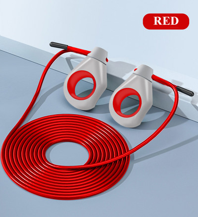 Állítható 2-AZ 1-ben ujjbeggyel fogantyú acél ugrálókötél Otthoni edzőterem Crossfit Speed Cordless Ball Fitness Zsírcsökkentés Aerob gyakorlat