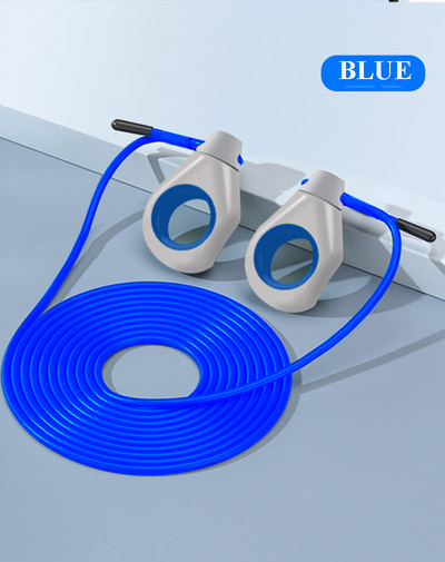 Állítható 2-AZ 1-ben ujjbeggyel fogantyú acél ugrálókötél Otthoni edzőterem Crossfit Speed Cordless Ball Fitness Zsírcsökkentés Aerob gyakorlat