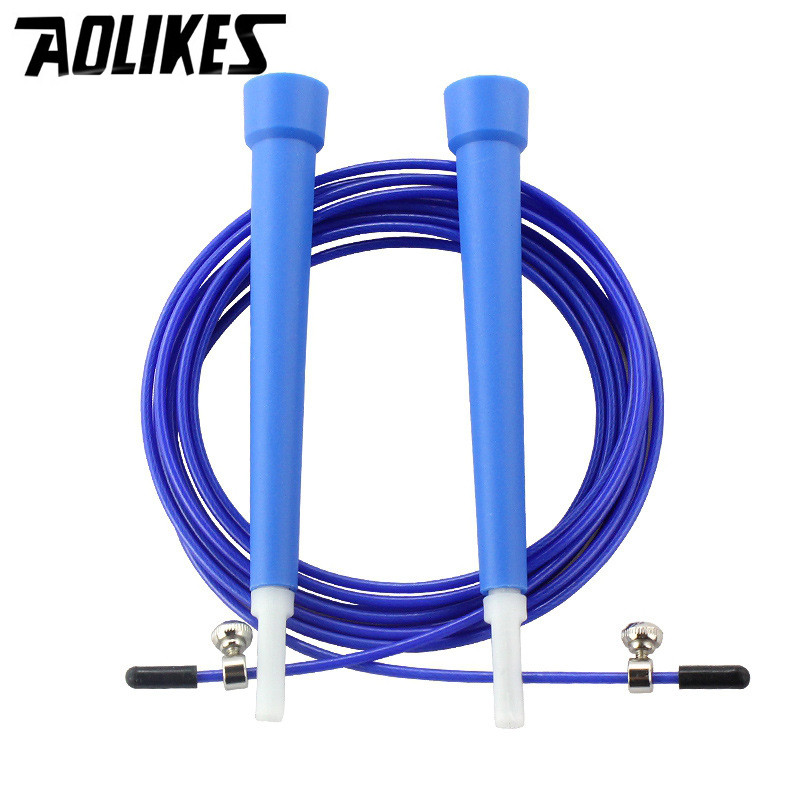 AOLIKES kehaehituse kiirus hüppenöör 3 M terastraadist hüppenöör crossfit jõusaali hüppenööritreening Fitnessivarustus