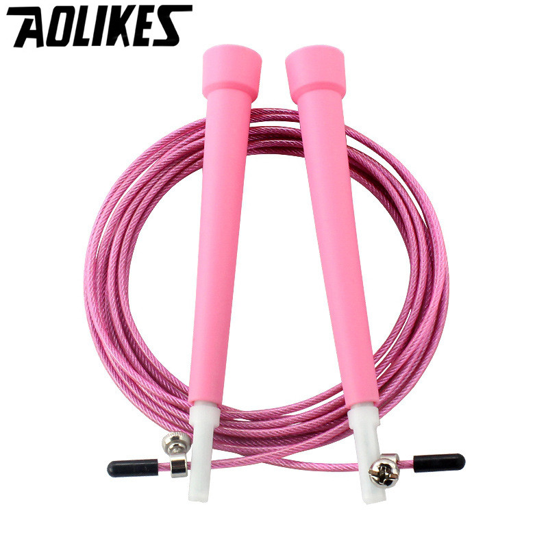 AOLIKES kehaehituse kiirus hüppenöör 3 M terastraadist hüppenöör crossfit jõusaali hüppenööritreening Fitnessivarustus