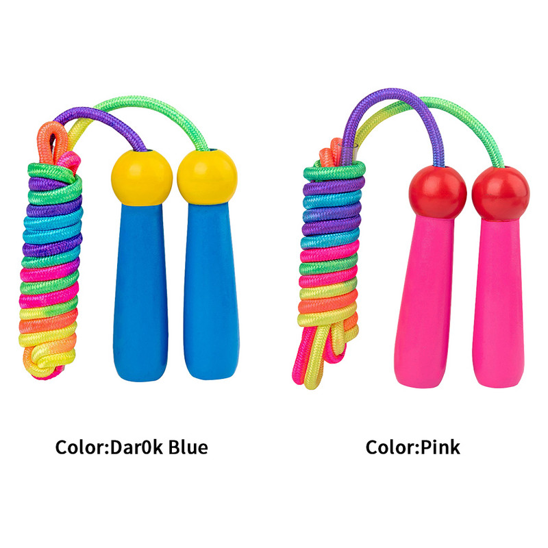 2,4 m poiss, tüdruk, siseruumides õues treeniv ergonoomiline puidust käepide lastele kodus treenimine hüppenöör kaasaskantav jõusaal, reguleeritava pikkusega