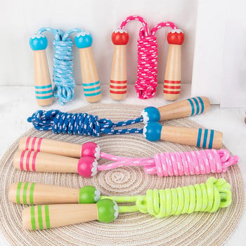 Устойчиво на износване плетено въже за скачане на ученици с регулируема дължина за обучение за начинаещи