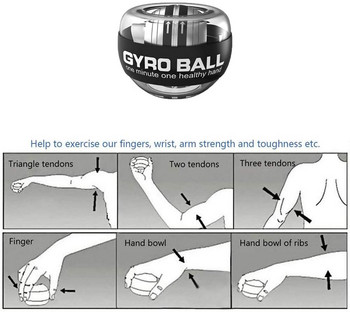 Power Wrist Ball Self Start Gyroscopic Powerball Gyro Ball с насрещна ръка Тренажор за мускули на ръката Фитнес оборудване за упражнения