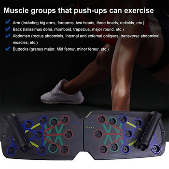 Πτυσσόμενη σανίδα ώθησης Πολυλειτουργική ενίσχυση κοιλιακών μυών Muscle TrainingGym Sports Φορητός εξοπλισμός γυμναστικής