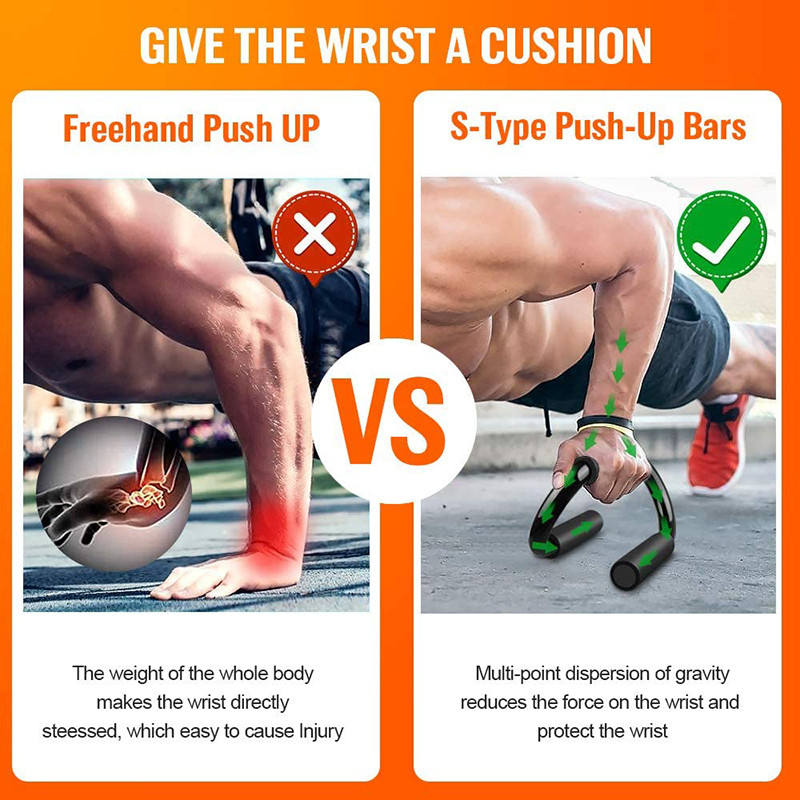 1paar Push Up Body Fitness Treeningtööriist Tõuketõkked Stendid Jõusaali Treening Rind Lihaste Tõukeklamber Käepideme treener