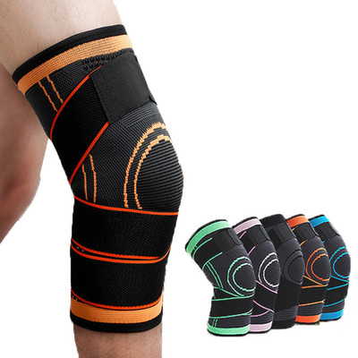 1 darab sport férfi kompressziós térdmerevítő elasztikus támasztó párnák térdvédők fitnesz felszerelések röplabda kosárlabda kerékpározás