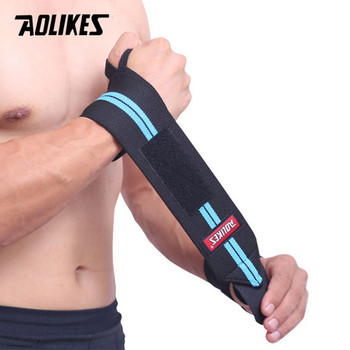AOLIKES 1 Pair Wristband Wrist Support Weight Lifting Γυμναστήριο Προπόνηση στήριξης καρπού Brace Straps Wraps Crossfit Powerlifting