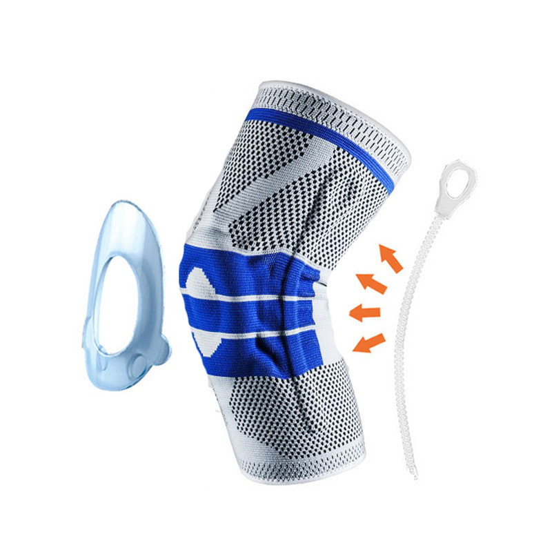 1 tk Silikoonist polsterdatud põlvekaitsmed Toetab Brace Basketball Fitness Meniski põlvekedra kaitse Põlvekaitsed Spordikaitse Põlvevarrukas