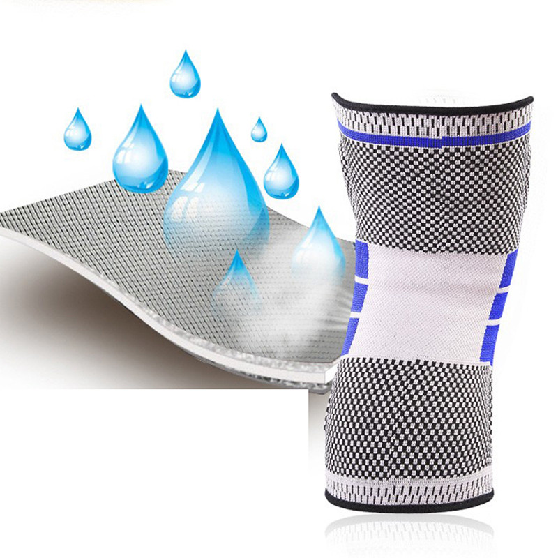 1 tk Silikoonist polsterdatud põlvekaitsmed Toetab Brace Basketball Fitness Meniski põlvekedra kaitse Põlvekaitsed Spordikaitse Põlvevarrukas