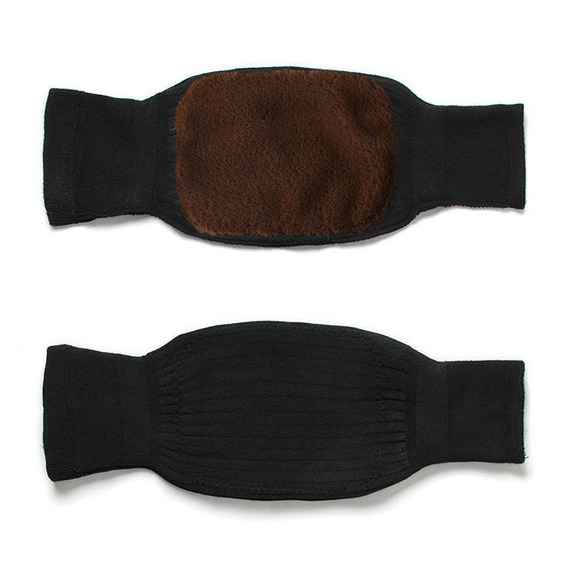 2db kasmír térdvédő téli meleg férfi és női dupla vastag gyapjú térdvédő plusz bársonyos szél és hideg védőfelszerelés