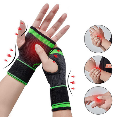 Gym Sports Wristband Προστατευτικό καρπού Palm Guard Υποστήριξη καρπού Ρυθμιζόμενος ιμάντας καρπού Γάντια συμπίεσης για καρπιαία σήραγγα