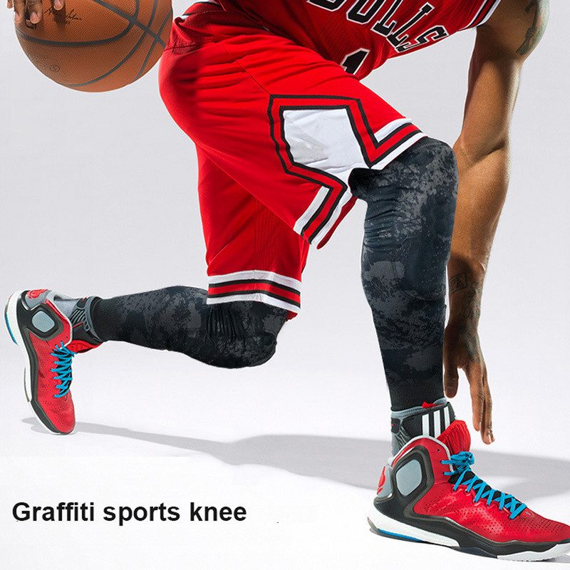 1 tk kärgstruktuuriga korvpalli põlvekaitsmed sportvõrkpalli jalgpall, ohutustreening, põlvetoe kaitse, traksidega surujala varrukas