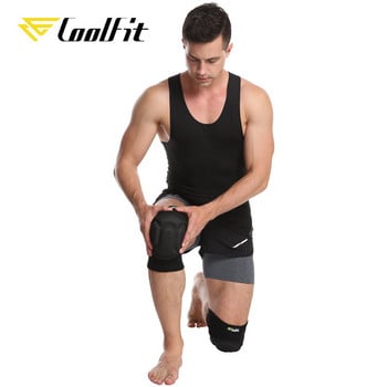 CoolFit 1 чифт удебеляващи футболни волейболни екстремни спортове наколенки Подпора на скоба Защита Колоездене Коляно Протектор Наколенки