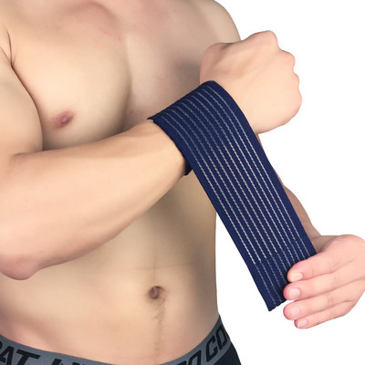 1 db Elasztikus Sportkötés Csuklópánt kézi Gym Support csuklórögzítő Pakolás Tenisz Pamut Weat band Fitness Erőemelés