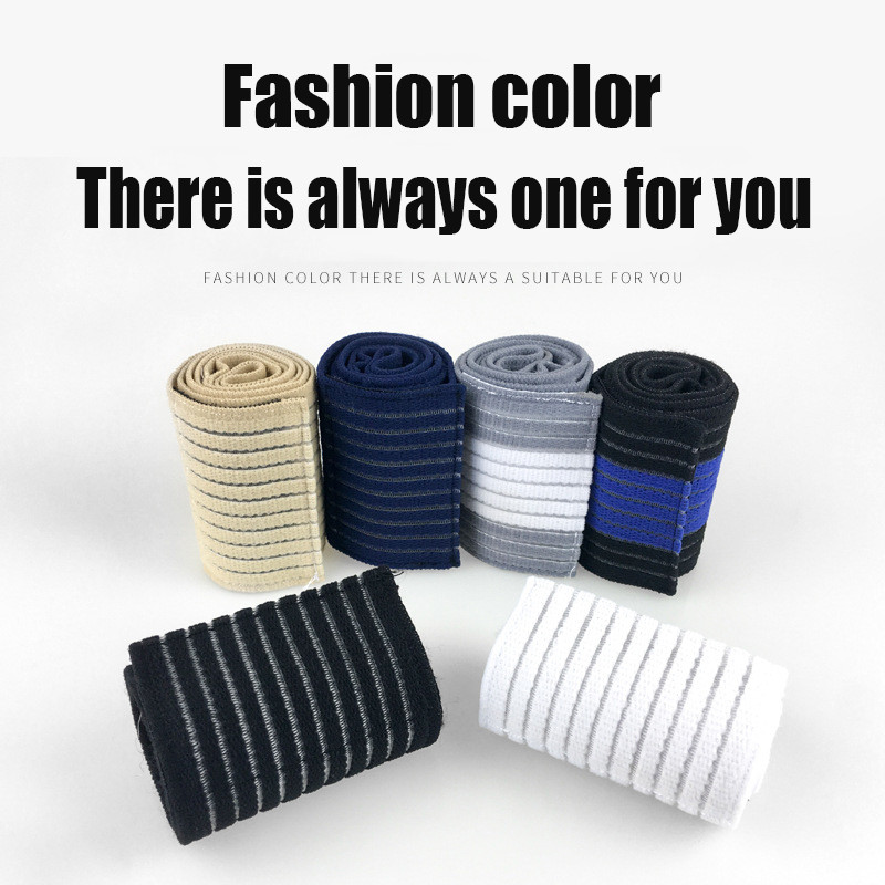 1 db Elasztikus Sportkötés Csuklópánt kézi Gym Support csuklórögzítő Pakolás Tenisz Pamut Weat band Fitness Erőemelés