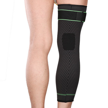 Drop Ship From USA Elasticity Long Knee Protector Brace Μανίκια ποδιών Knee Pads Στήριγμα γονάτων γάμπας Brace Protector Leg Warm Knee