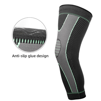 Drop Ship From USA Elasticity Long Knee Protector Brace Μανίκια ποδιών Knee Pads Στήριγμα γονάτων γάμπας Brace Protector Leg Warm Knee
