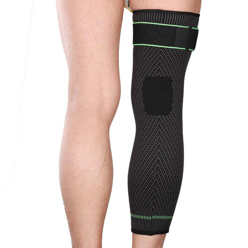 Drop Ship From USA Elasticity Long Knee Protector Brace Μανίκια ποδιών Knee Pads Στήριγμα γονάτων γάμπας Brace Protector Leg Warm Knee