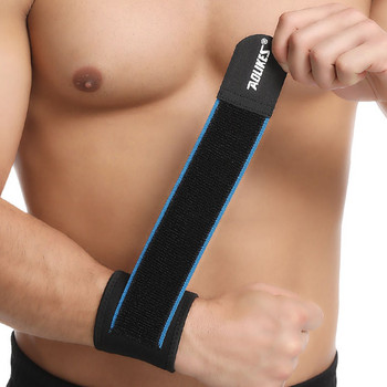 AOLIKES 1PCS Регулируема спортна гривна Wrist Brace Wrap Bandage Support Band Gym Strap Безопасен спортен протектор за китката Ленти за ръце