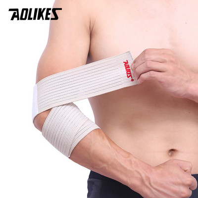 AOLIKES 1 KOM Košarka Badminton Teniski jastučić za lakat Steznik za gležanj Podrška Elastična potpora za teretanu Sportski zavoj za lakat Fitness Bandage
