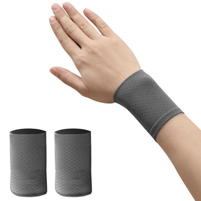 1 ζεύγος ελαστικό βραχιολάκι Βραχίονας καρπού αναπνεύσιμος καλοκαιρινός πάγος μετάξι με ψύξη που απορροφά τον ιδρώτα αθλητικά ποδηλασία τρέξιμο ιμάντες καρπού