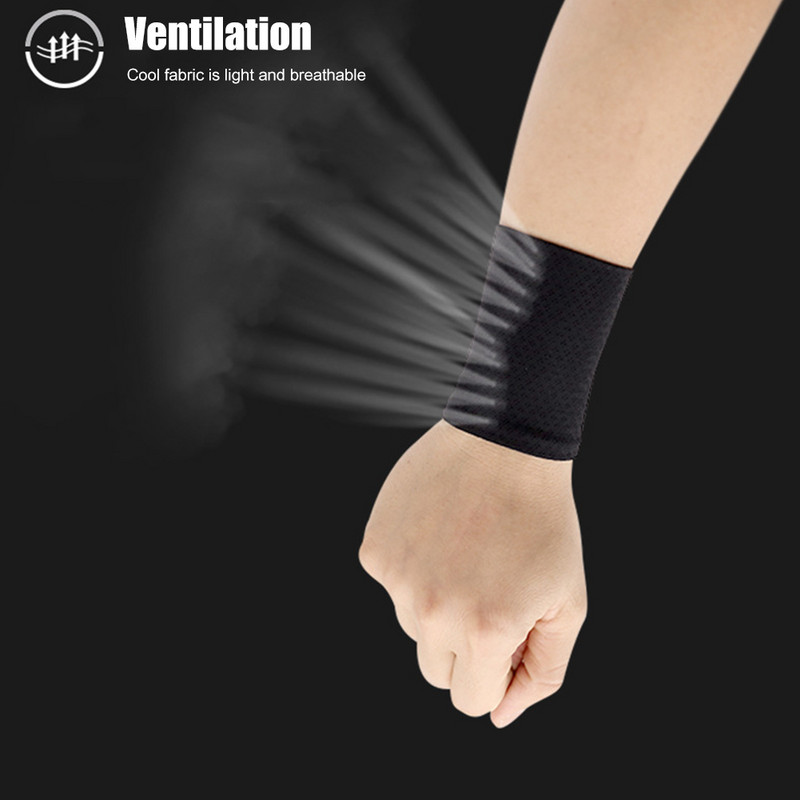 1 ζεύγος ελαστικό βραχιολάκι Βραχίονας καρπού αναπνεύσιμος καλοκαιρινός πάγος μετάξι με ψύξη που απορροφά τον ιδρώτα αθλητικά ποδηλασία τρέξιμο ιμάντες καρπού