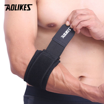 AOLIKES 1PCS Adjustbale tennise küünarnuki kaitsepadjad Golfimängija rihm küünarnuki külgmine valu sündroom epikondüliidi traks