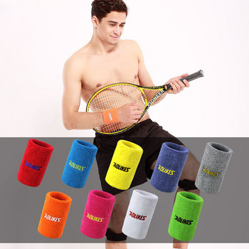 1PCS Gym Yoga Cotton Sweat Wristbands Sport Wrist Brace Support Sweatband for Tennis Badminton Running Wring Band