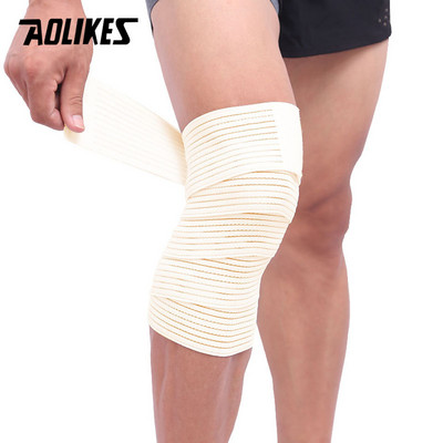 AOLIKES 1PCS elastne sidemega teip Sport põlvetoega rihm säärekaitse kompressioonikaitse pahkluu sääre randmemähisele