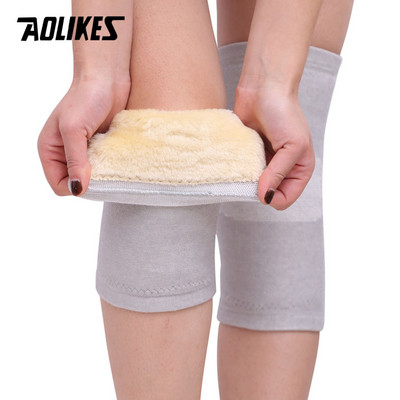 AOLIKES 1Pair Anti Cold Knee Pads Plus Gold Velvet Apsaugo nuo artrito Sulaiko šilumą Kelius Apsauga Palaiko kvėpuojanti, stora kelio apsauga