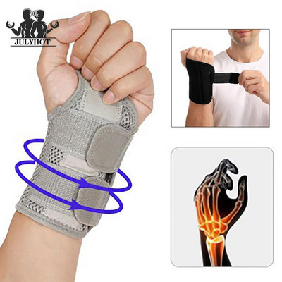 1pc Flexible Splint Wrist Support Brace For Tendonitis Arthritis Breathable Wristbands Protector Guard Fits Right And Left Hand