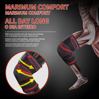 SKDK 1PCS Sports Knee Pad Ανδρικά Ελαστικά Επιγονατάκια με Πίεση Υποστήριξη Εξοπλισμός Γυμναστικής Μπάσκετ Μπάσκετ Βόλεϊ Προστατευτικό Crossfit