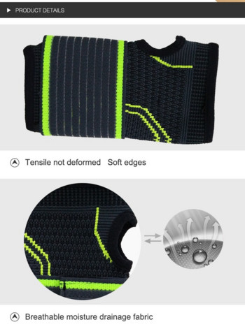 3D Weaving υπό πίεση υψηλής ελαστικότητας επίδεσμο Fitness Γιόγκα Καρπού Υποστήριξη παλάμης Crossfit Powerlifting Gym Pad Palm Protector